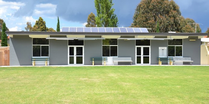 Image of the front exterior of the Sandridge Community Centre building.