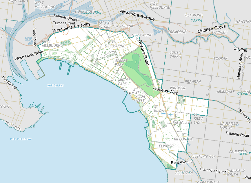 Learn About Port Phillip City Of Port Phillip   Copp Map 