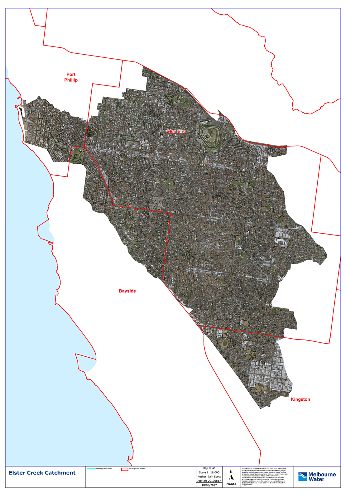 Elster Creek Catchment Map